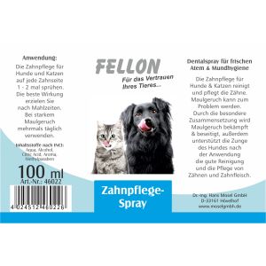 Fellon Zahnpflege-Lotion f&uuml;r Hund &amp; Katze 100 ml