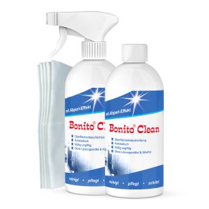 Bonito-Clean Doppelpack:  2 x 500 ml + 5 Poliertücher